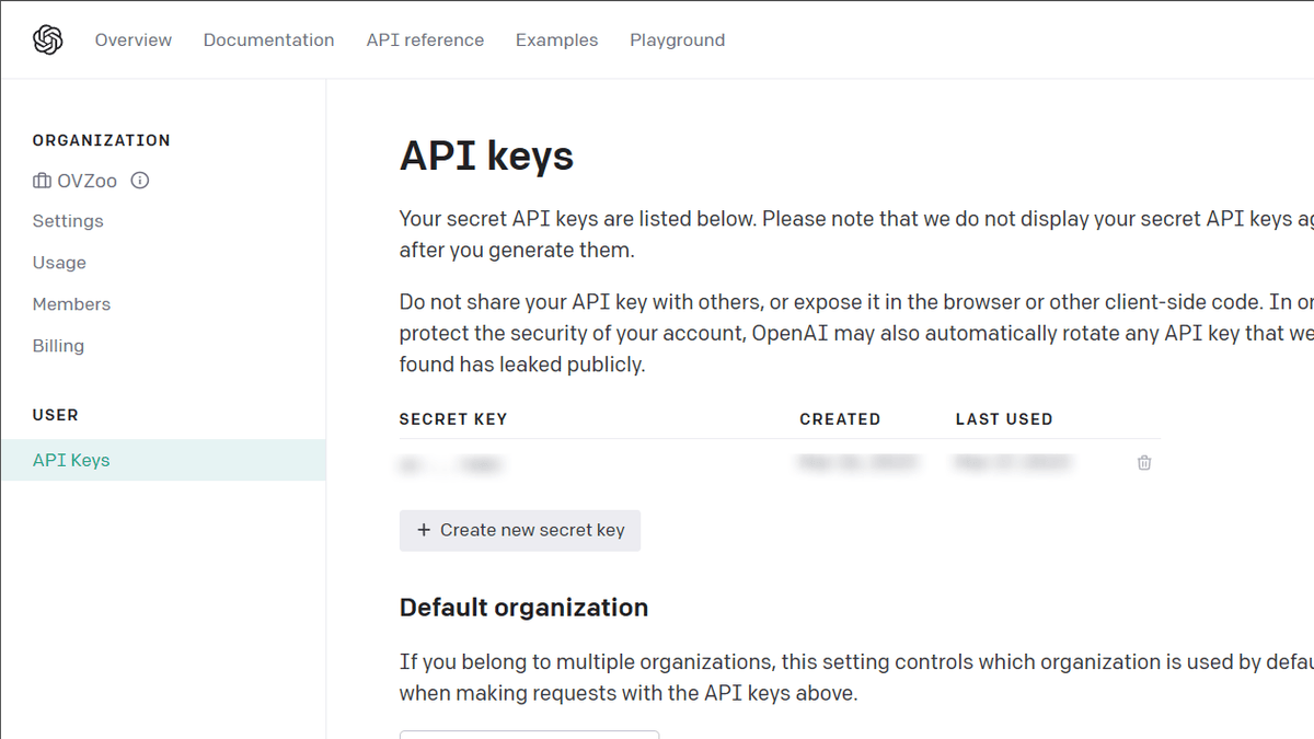 Get ChatGPT API Key